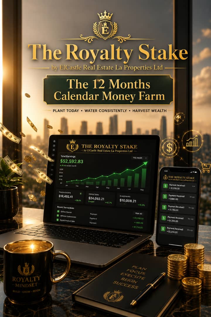 The Royalty Stake by ElCastle Real Estate La Properties Ltd — the 12 Months Calendar Money Farm