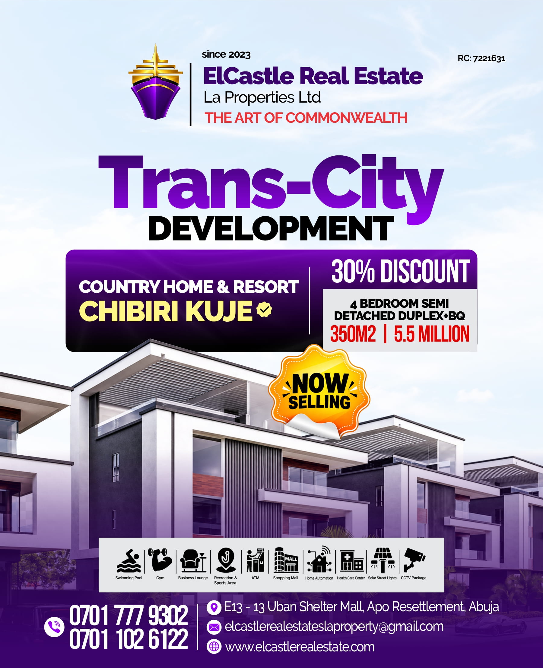 3 Bedroom Terrace Duplex plus BQ, Chibiri Kuje